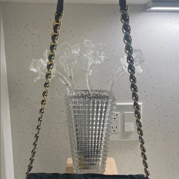 Prada Black and Gold Chain Shoulder Bag - Picture 3 of 9